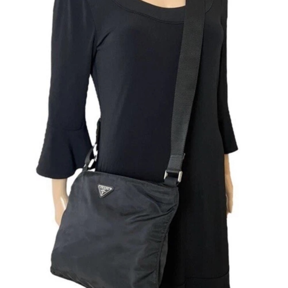 Authentic Prada Elegant Black Crossbody Bag